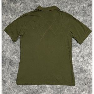 ELEMENT Polo Shirt Men's Medium Olive Green Argyle Plaid Preppy Skateboarding